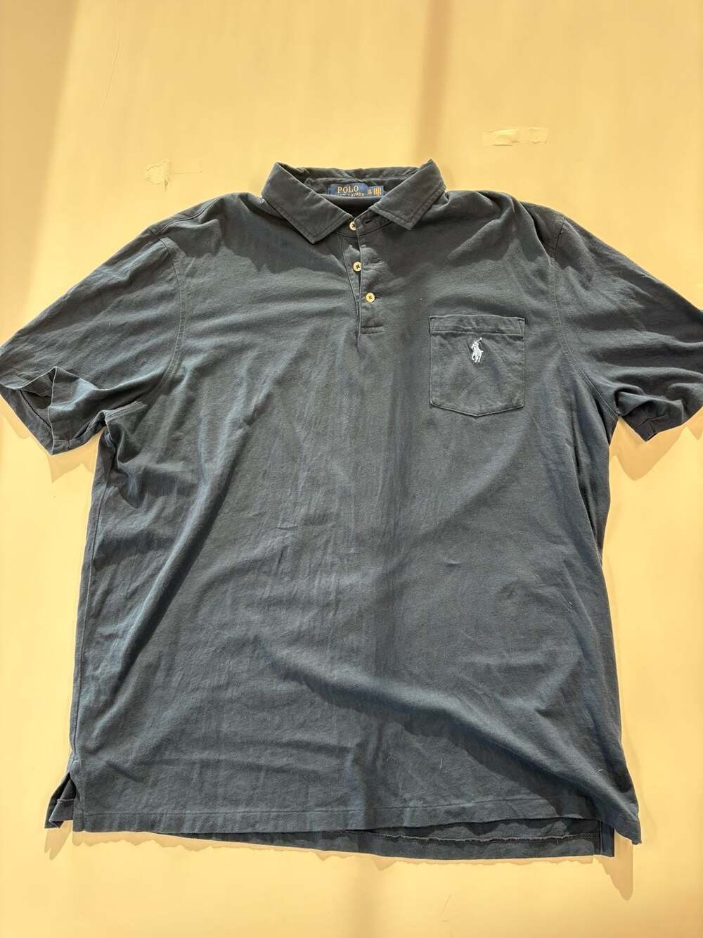 Polo Ralph Lauren Classic Fit Polo Shirt XL Black Cotton Pocket